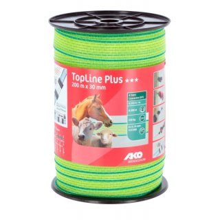 Weidezaunband TopLine Plus Neongelb/Blau, 200m