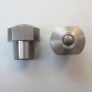 Steckstollen oval 15, Zapfen 9mm mit Stift; 50 Stk/Pkg