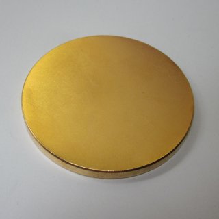 Neodym-Magnet 50x4mm Gold, Haftkraft 21kg